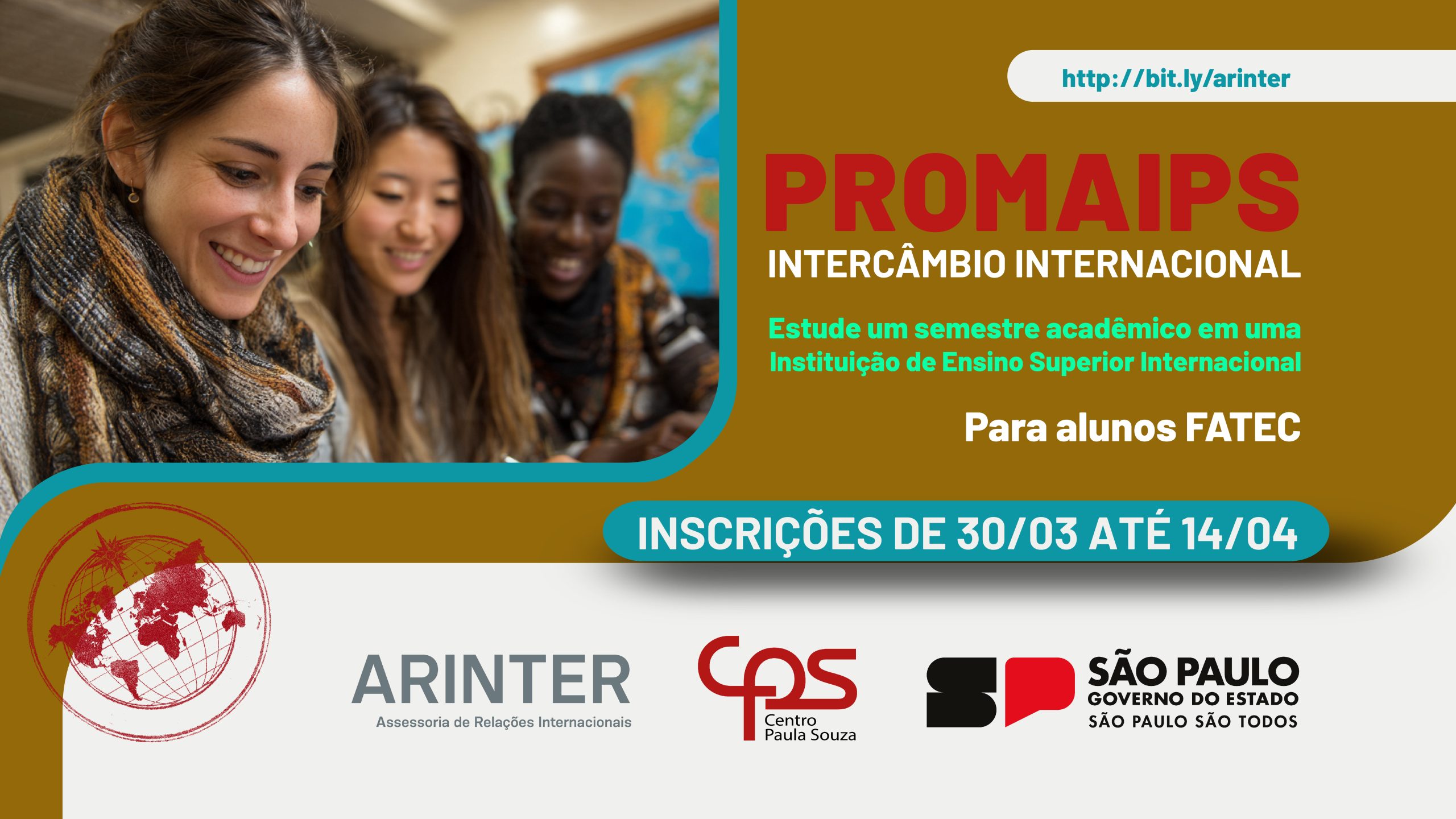 PROMAIPS 2026 – Programa de Mobilidade Acadêmica Internacional Paula Souza